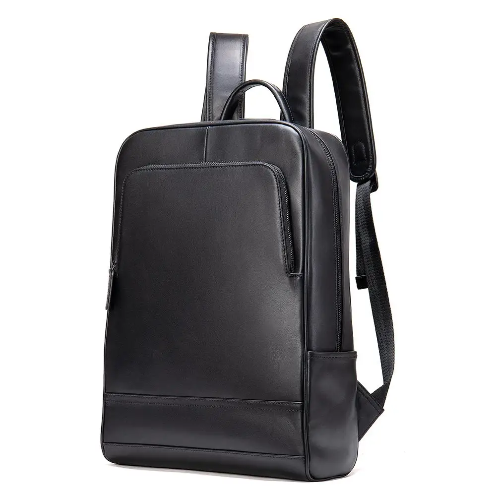 

2021 High quality wholesale business fashion custom man bags genuine leather backpack waterproof laptop bag
