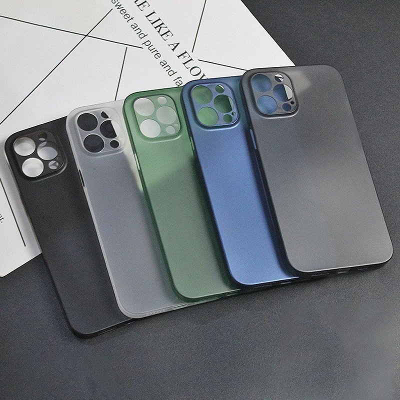 

Light weight Color PP mobile Phone Cases touch protective cover for iphone 11 12 13 pro max, 5 colors