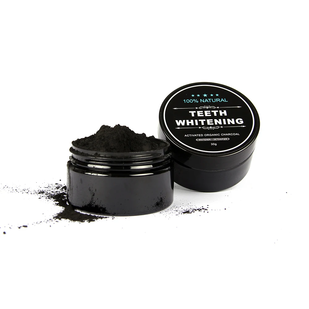 

Activated Charcoal Teeth Whitening Powder Natural Coconut Teeth Whitener 30g/box, Black