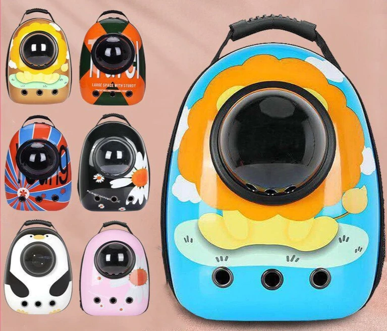 

Portable Cat Backpack Cat Dog Carrier Backpack Astronaut Space Capsule For Kitty Puppy Carrying Pet Shoulders Bag Pets Supplies, Colorful