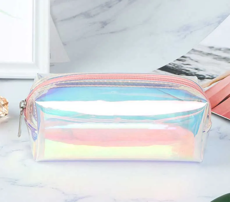 

Colorful Glitter Shine Cosmetic Pouch Waterproof With Zipper Handbag Carry Case Organizer Travel Case