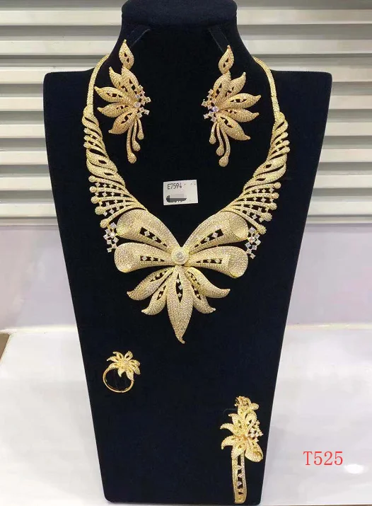 集-107 徐平婚礼珠宝女性设计沙特镀金豪华新娘套装为婚礼