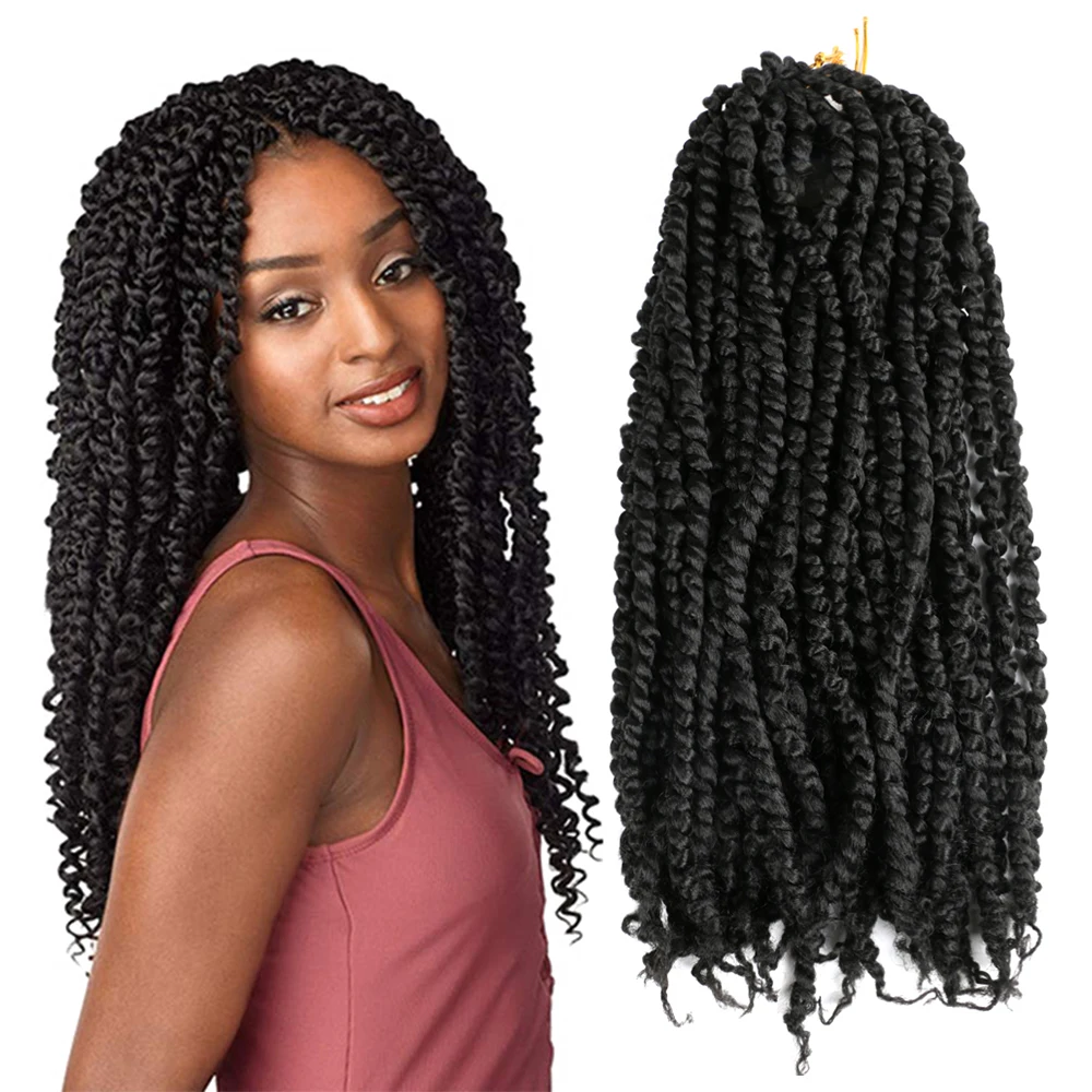 

Wholesale New Coming Hot Sale Extensions Braids Pre New Fashion Natural Long Curly Braid Passion Twist Crochet Hair Extensions
