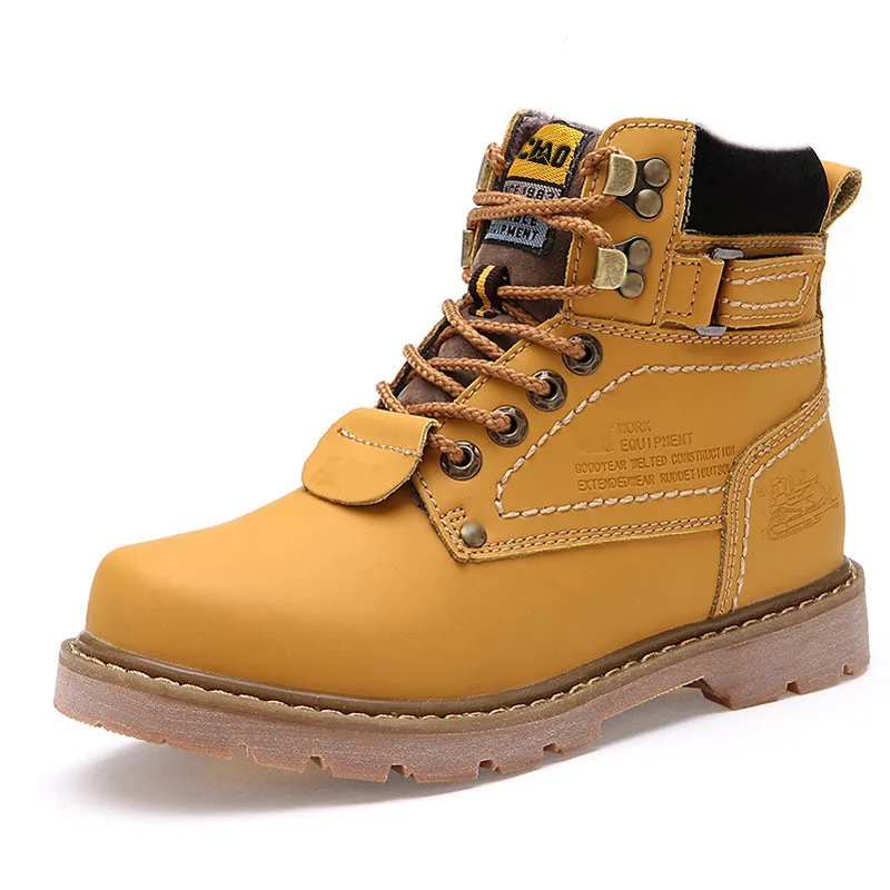 

2021 hot sale men's work leather boots cowhide high-top frosted leather cat woman Martin boots safety shoes original Caterpillar