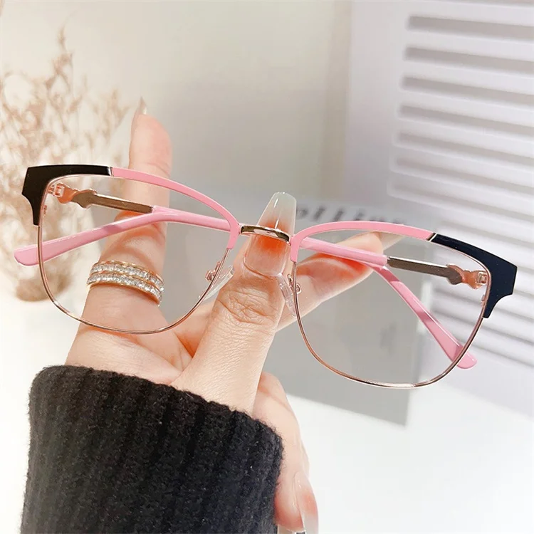 

2023 Wholesale optical river eyeglasses cat eyes metal frame spectacles mens anti blue light prescription korean glasses frames