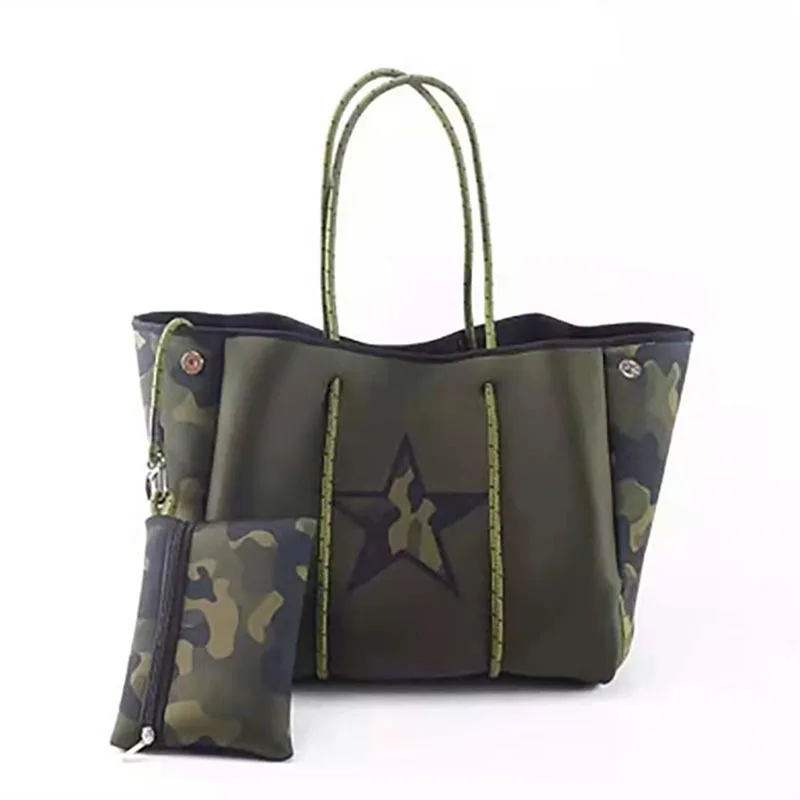 

Diving Material Waterproof Beach Vacation Seaside Tote Big Bag Quality Travel Life Printing Perforated Single Room Handbag 10258