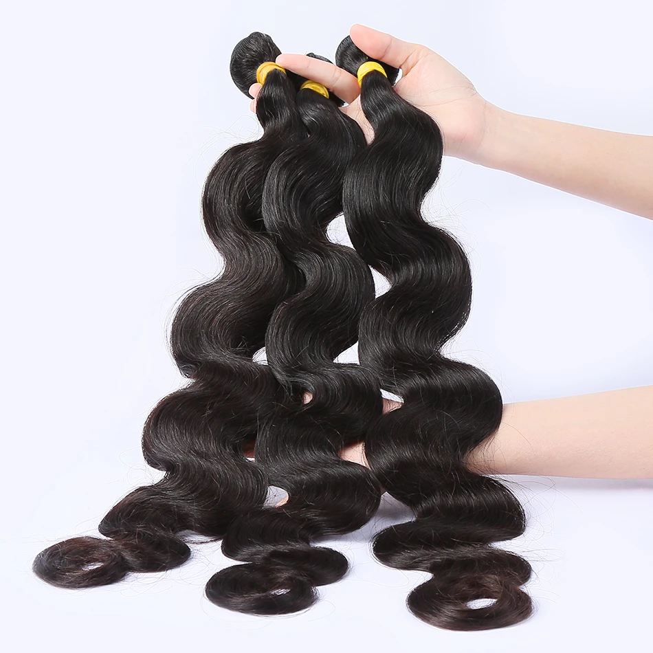 

Long Real Mink Brazilian Virgin Hair Unprocessed Virgin Brazilian Body Wave Human Hair Bundles, Natural color