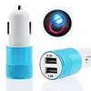 Wings Cheap Universal 2.1 A Mini Led Metal Aluminum Dual Double USB Port Cellphone Car Charger Charging Adapter