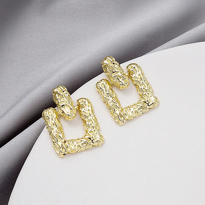 

fashion trendy dangle geometric quality metal earrings