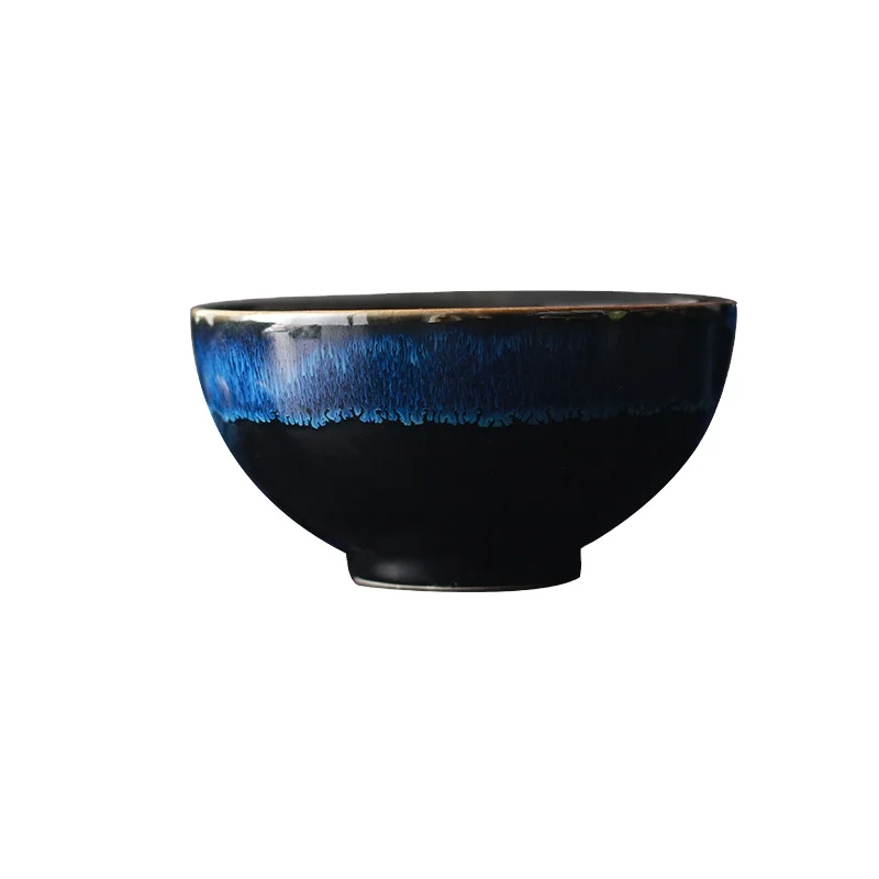 

Ceramic Bowl Household Creative Personality Rice Blue Gradual Change Small 4.5 Inch Japanese Soup Bowl