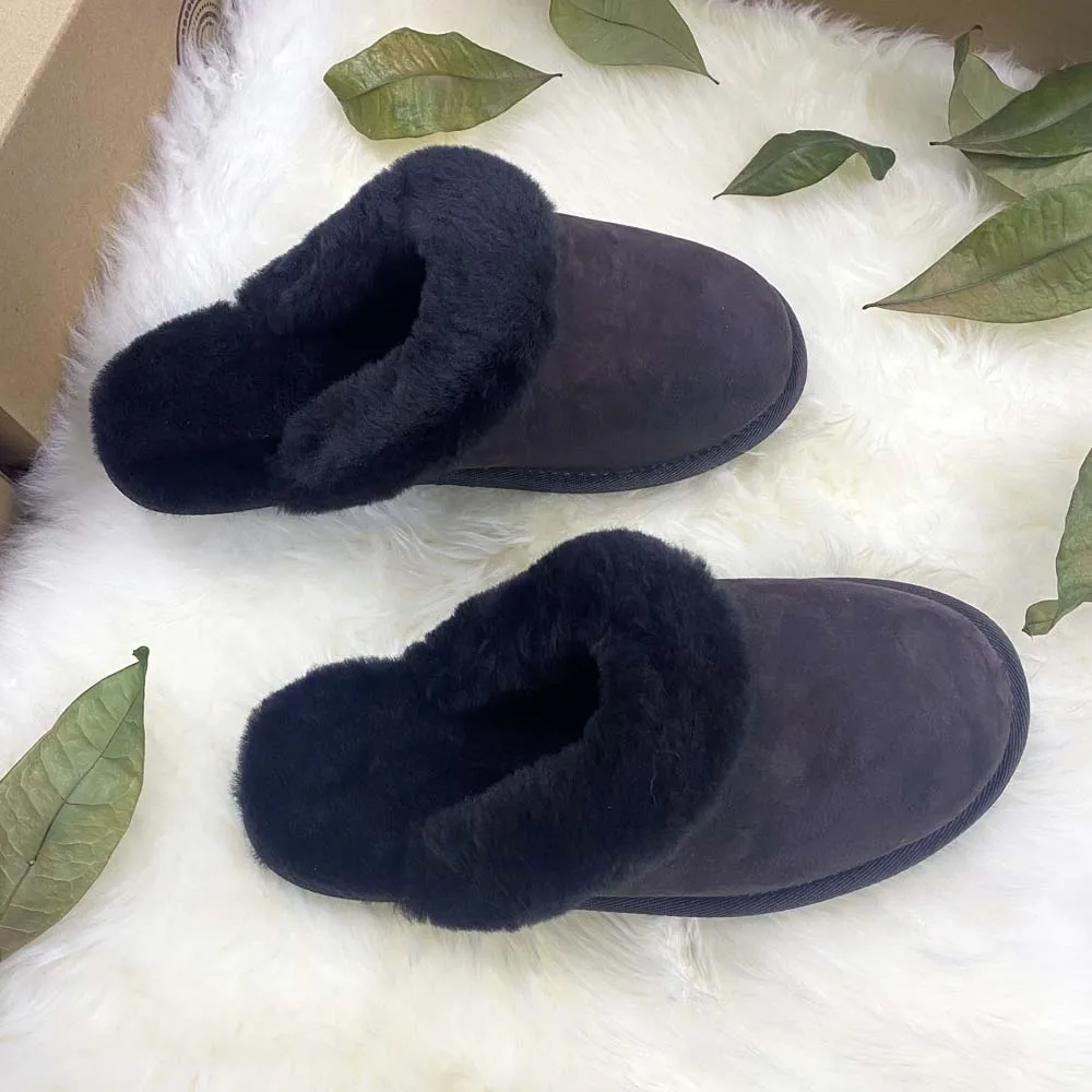 

Ladies Wholesale cheap Real wool sheepskin from Australian Merino sheepskin slide slippers for women, Customized color