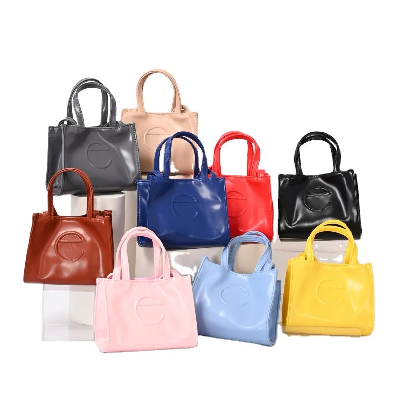 

Wholesale Pu Waterproof Brands Small Square Crossbody Tote Hand Bag, 13 colors