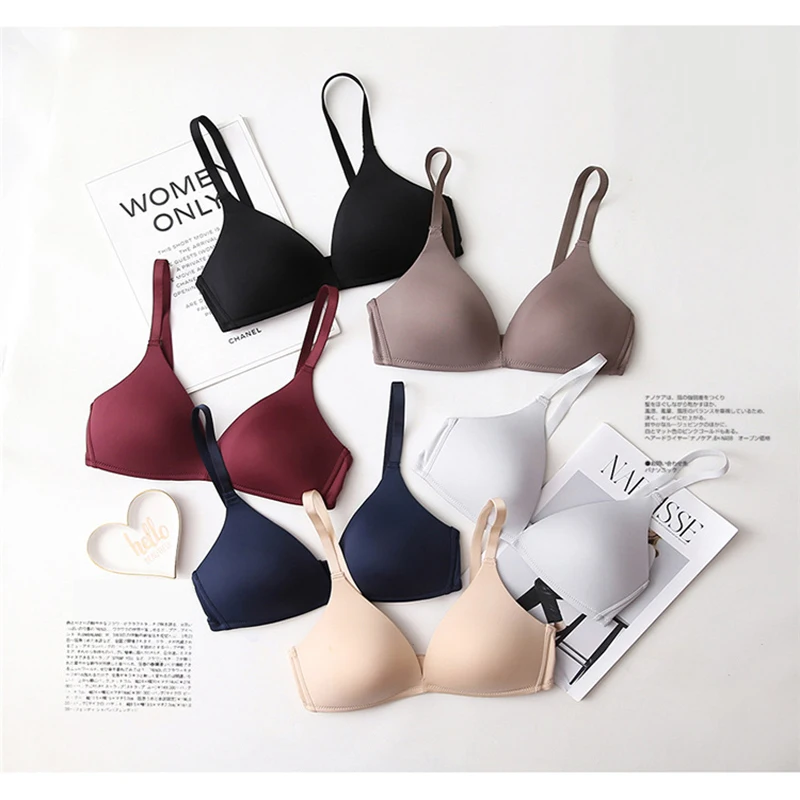 

Seamless Bras for Women Push Up Bras No Wire Brassiere A B Cup Underwear Sexy Bra Three Quarters(3/4 Cup) Lingerie