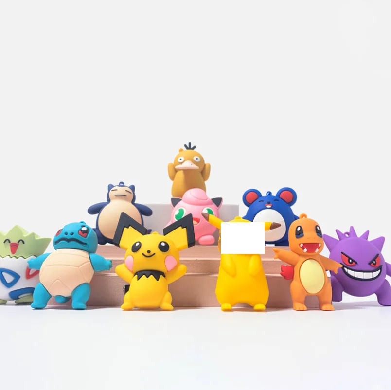 

Free Shipping Pokemon Action Figures Charmander Keychain Pendant Anime Bulbasaur Model Kids Xmas, Colorful