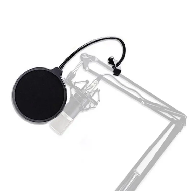 

Anti-Spray Network Microphone Pop Filter shield Large Double-Layer U-Type Microphone Recording, Black