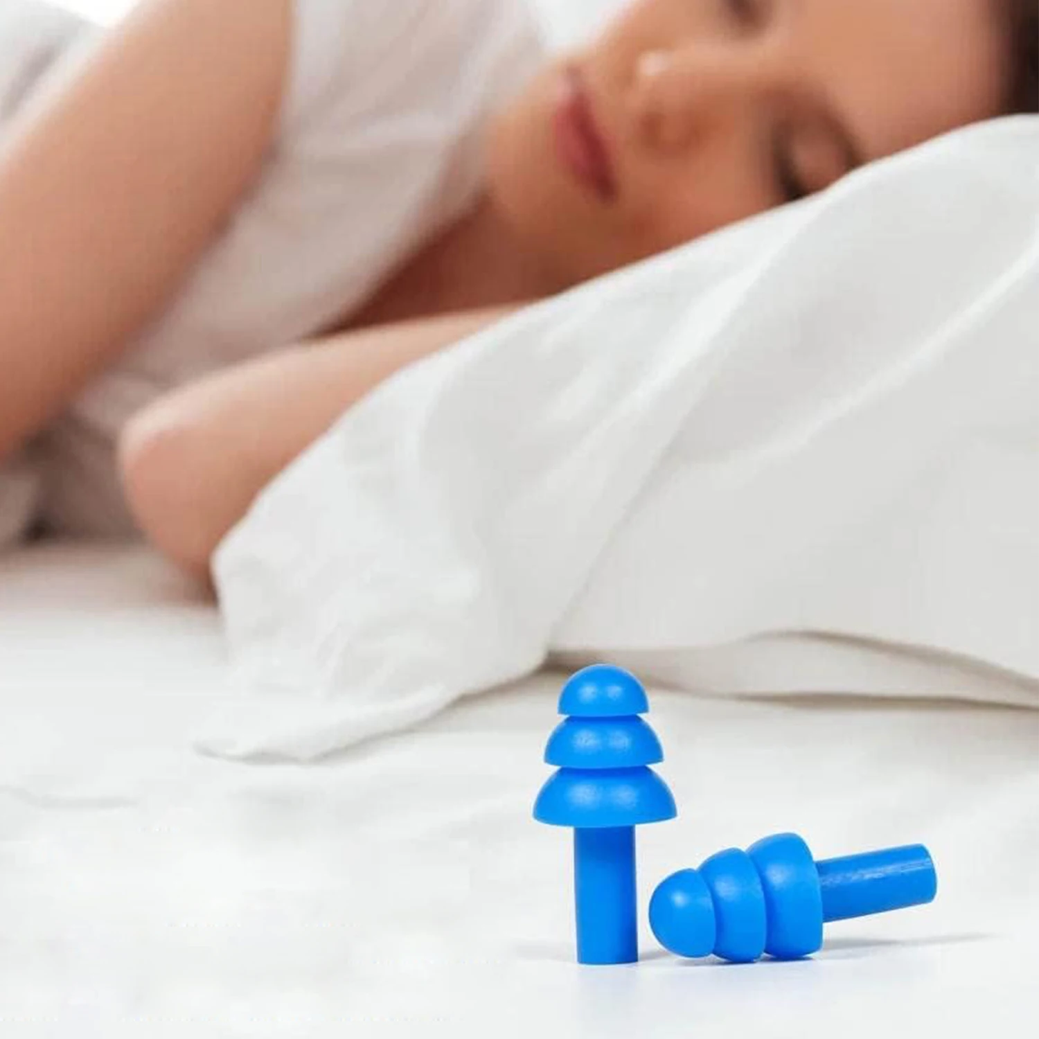 

Waterproof Earplugs Flexible for Sleep Reusable TPE Ear Plugs Christmas tree earplug