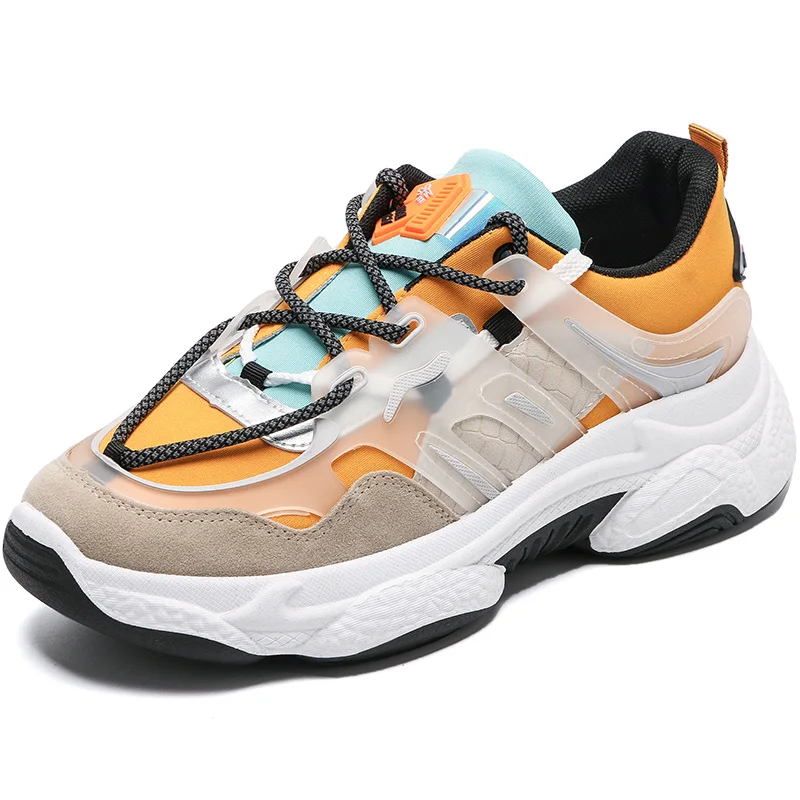 

Men Sports Running Shoes Casual Lace up Sneakers, Black/yellow/green