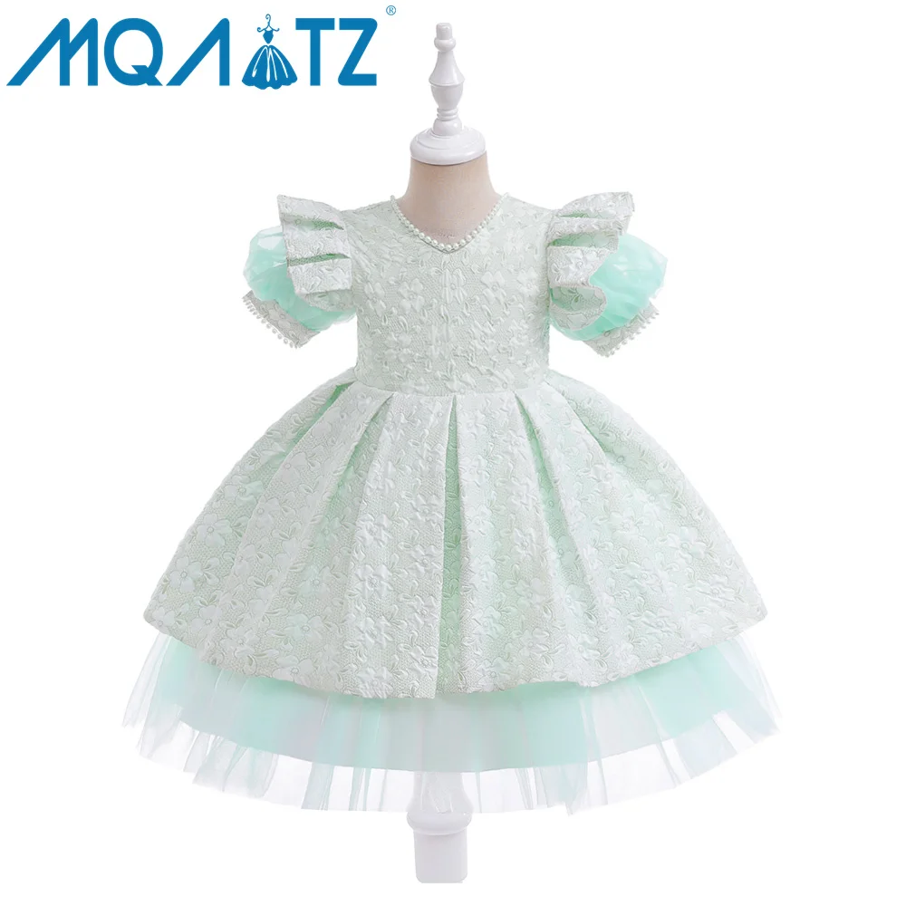 

MQATZ Summer Kids Party Dress Girls 5 Years Old Wedding Flower Girl Dress