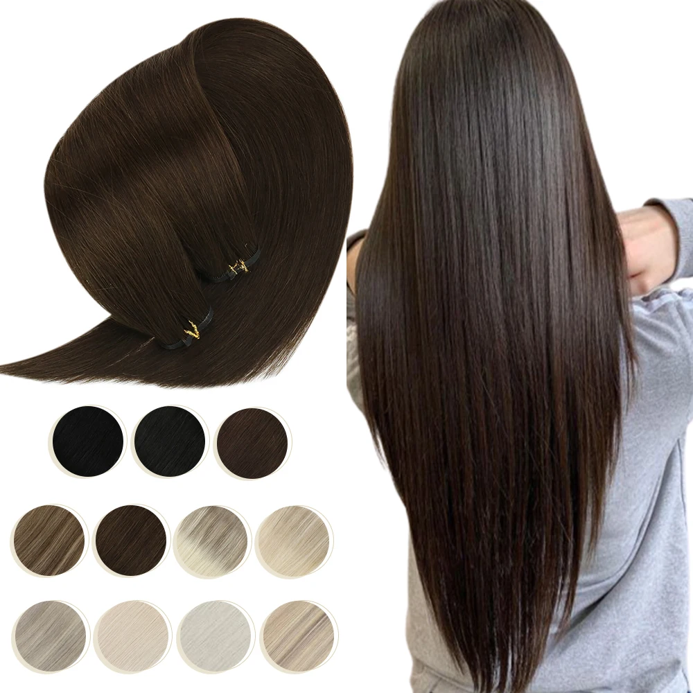 

Full Shine Limited Sale 100g Comfortable Solid Color Hair Vendors Virgin Human Hair Pu Weft Extensions
