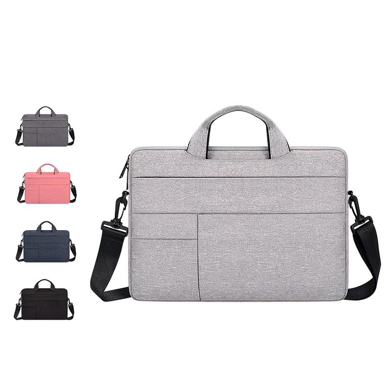

Wholesale laptop bag men notebook shoulder messenger briefcase for 13 14 15.6 MacBook air handbag business laptop case bag, Dark blue, pink, light gray, black, blue, dark gray
