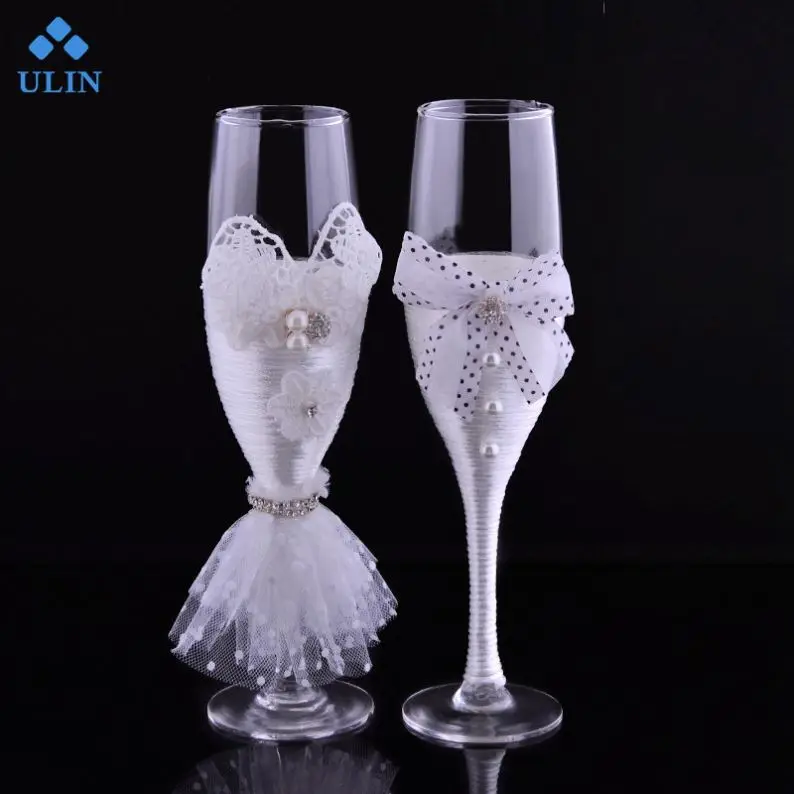

Hot Sell Wedding Crystal Goblet Champagne Glasses Cup, Picture color or customized