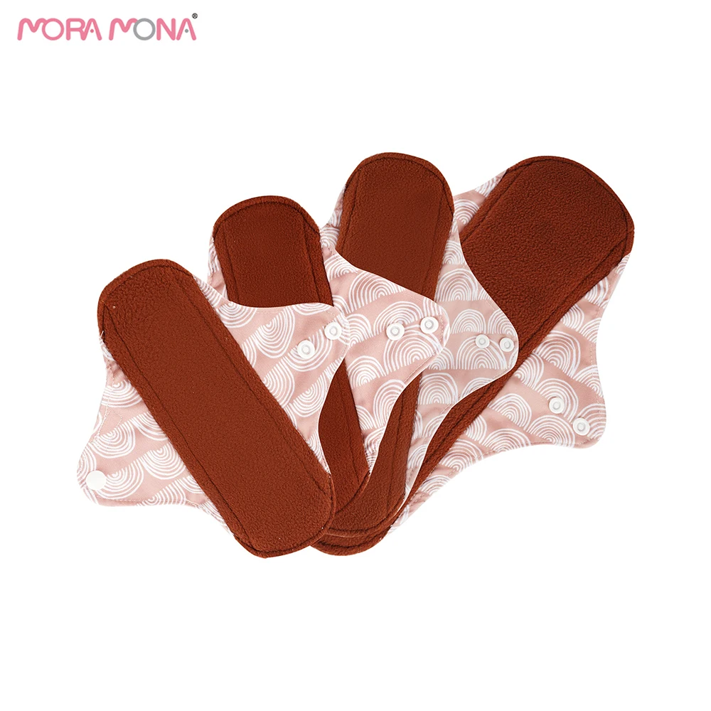 

Moramona Bamboo Coffee Sanitary Napkin Breathable Manufacturer Ladies Panties Reusable Menstrual Pads