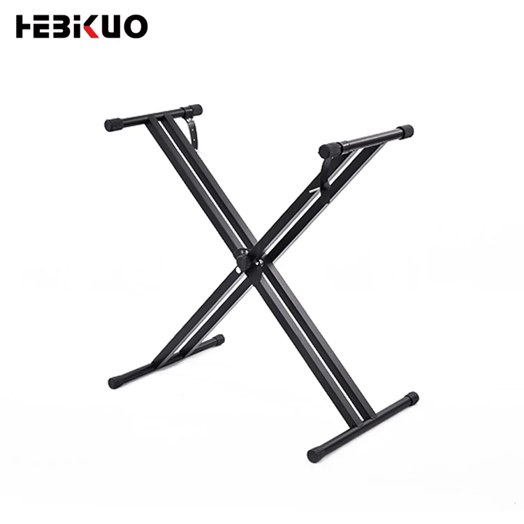 

HEBIKUO Q-2X Musical instrument accessories adjustable Double X keyboard stand, Black,white.res,blue