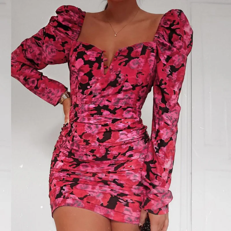 

FS0799D Hot Sale women v neck dress