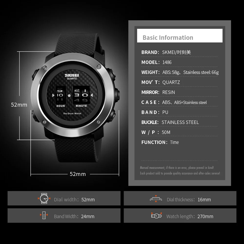 Special SKMEI 1486 new china products for sale abs plastic big face watches for men.jpg