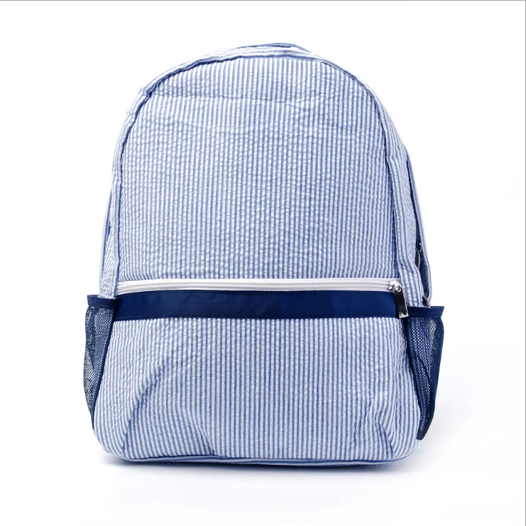 

Cotton seersucker kids plush backpacks Indian style for students
