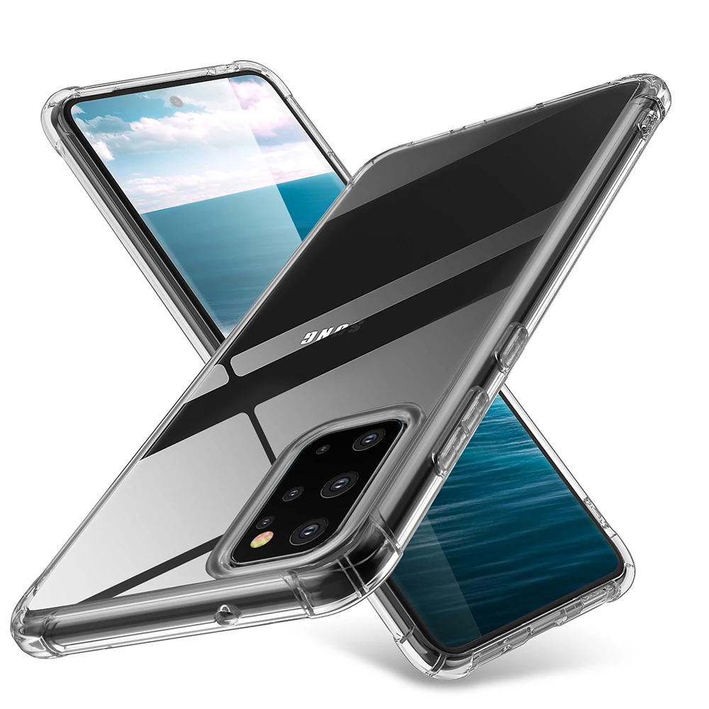 

Crystal Clear Transparent Tpu Phone Case Cover For Samsung Galaxy S9 S20 S21 Ultra Shockproof Case