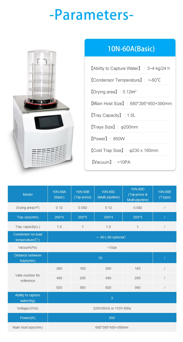 Lyophilizer Freeze Drying Lyophilization Machine