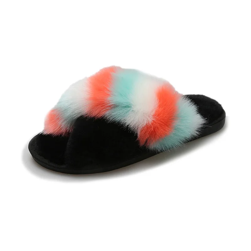 

Black Red Blue White Gray Green Yellow Sports Style Soft cozy Fluffy Plush Cotton Sneaker Slippers