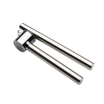 

Classic Garlic Press Herb Brush Stipper Rocker Made Of Pure Stainless Steel, Silver