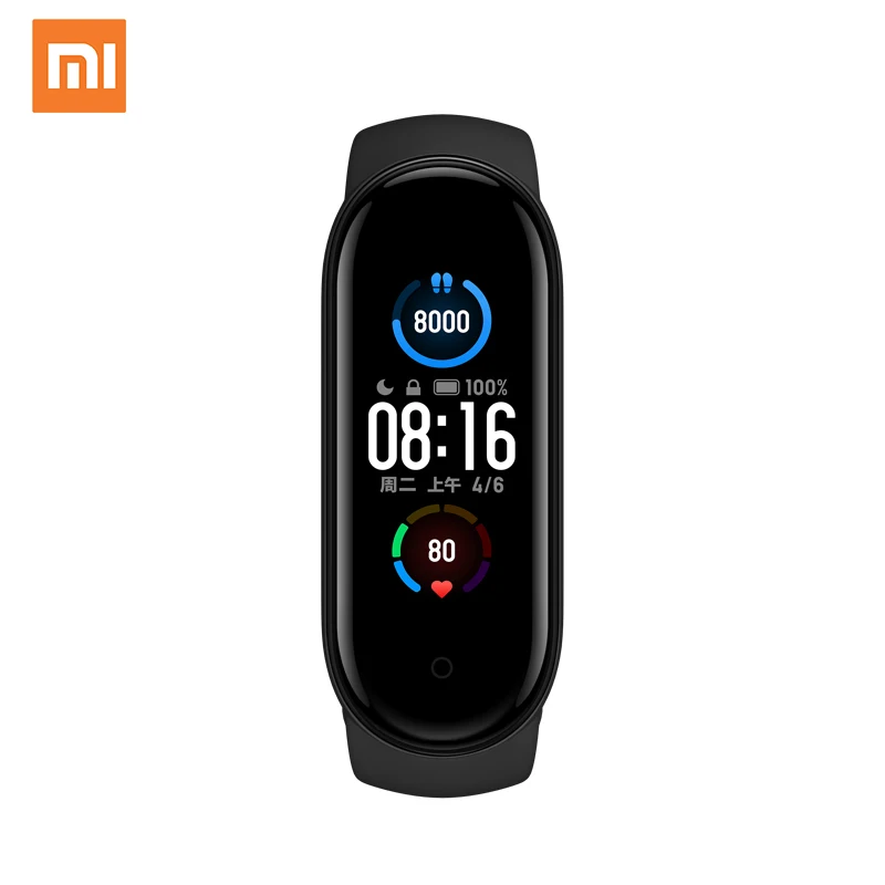 

Heartrate Blood Pressure Wrist Amoled Screen Fitness Tracker Mi Smart Band 5 Xiaomi Fitness Band Smart Watch New Arrivals 2021