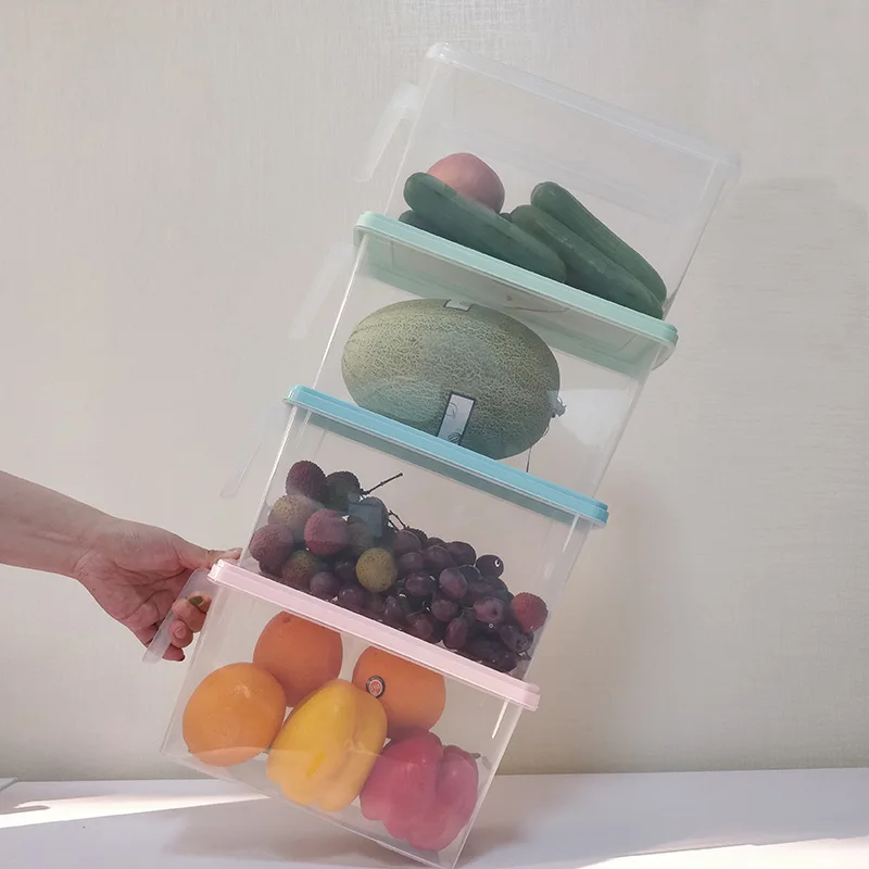 

Rectangular airtight kitchen plastic food storage box with Lid