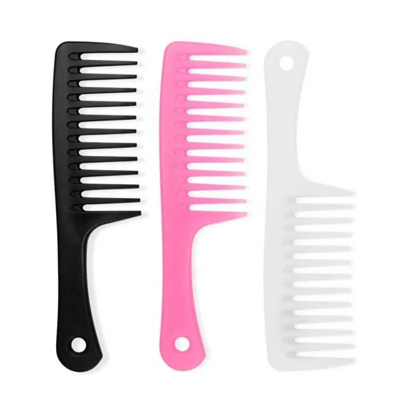 

Private label detangling antistatic large wide tooth comb, custom shower wide tooth flat comb for thick long hair, As picture