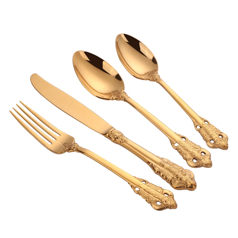 

Royal Doulton High Grade Luxury 304 Stainless Steel Flatware Dinnerware Set For Party Events, Silver/golde/rose gold/rainbow/black