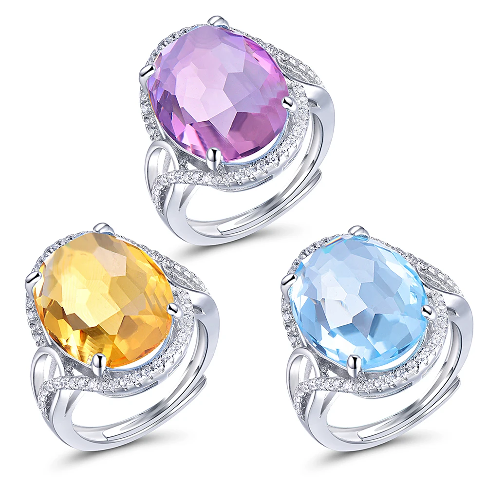 

SKA fashion sterling silver 925 jewelry good quality gemstone jewelry ring elegant and graceful women silver ring