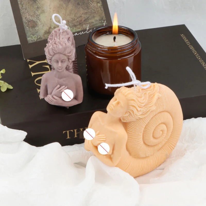 

Dumo Conch girl shape silicone candle making molds diy handmade candle mold