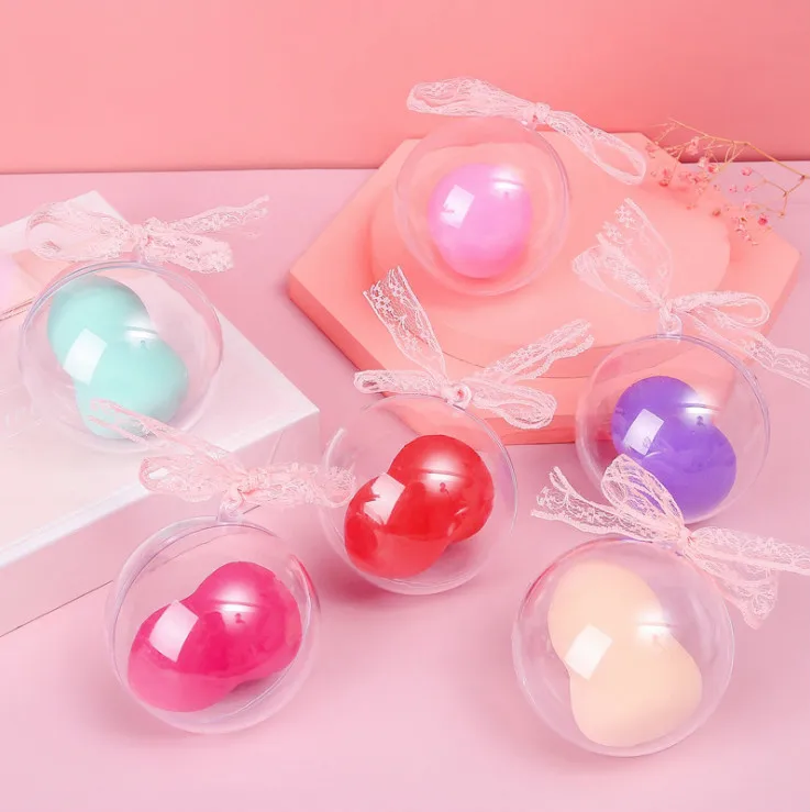 

Amazon Hot Selling Single Round Shape Non Latex Makeup Sponge Puff With Acrylic Box