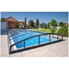 Pool Type swimming pool enclosures with retractable uncovered private swimming pool