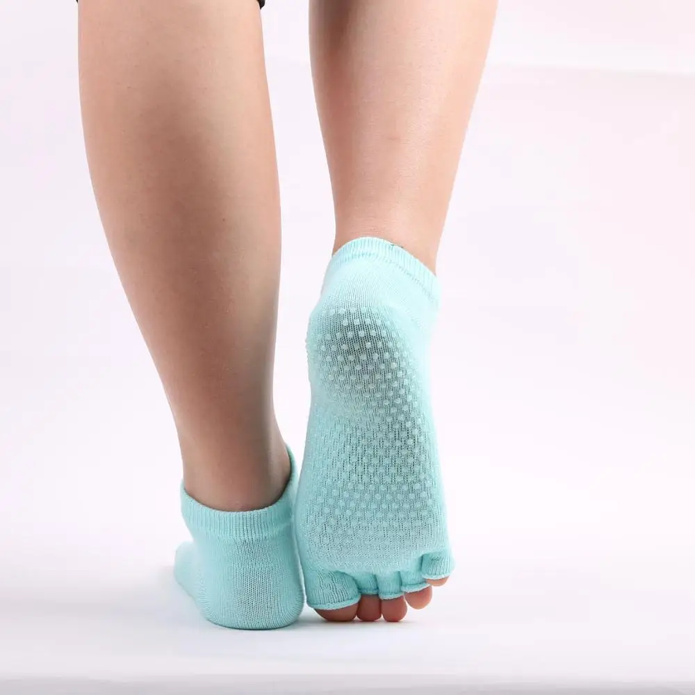 

Jointop new five finger custom logo womens sport full toe grip cotton silicone pilates yoga socks non slip with good terry, Choose picture