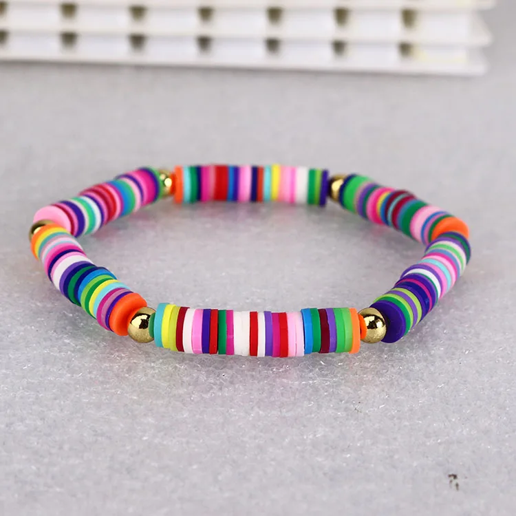 Black African Vinyl Bracelet w/ Rainbow Spacers – Excessorizebystacey