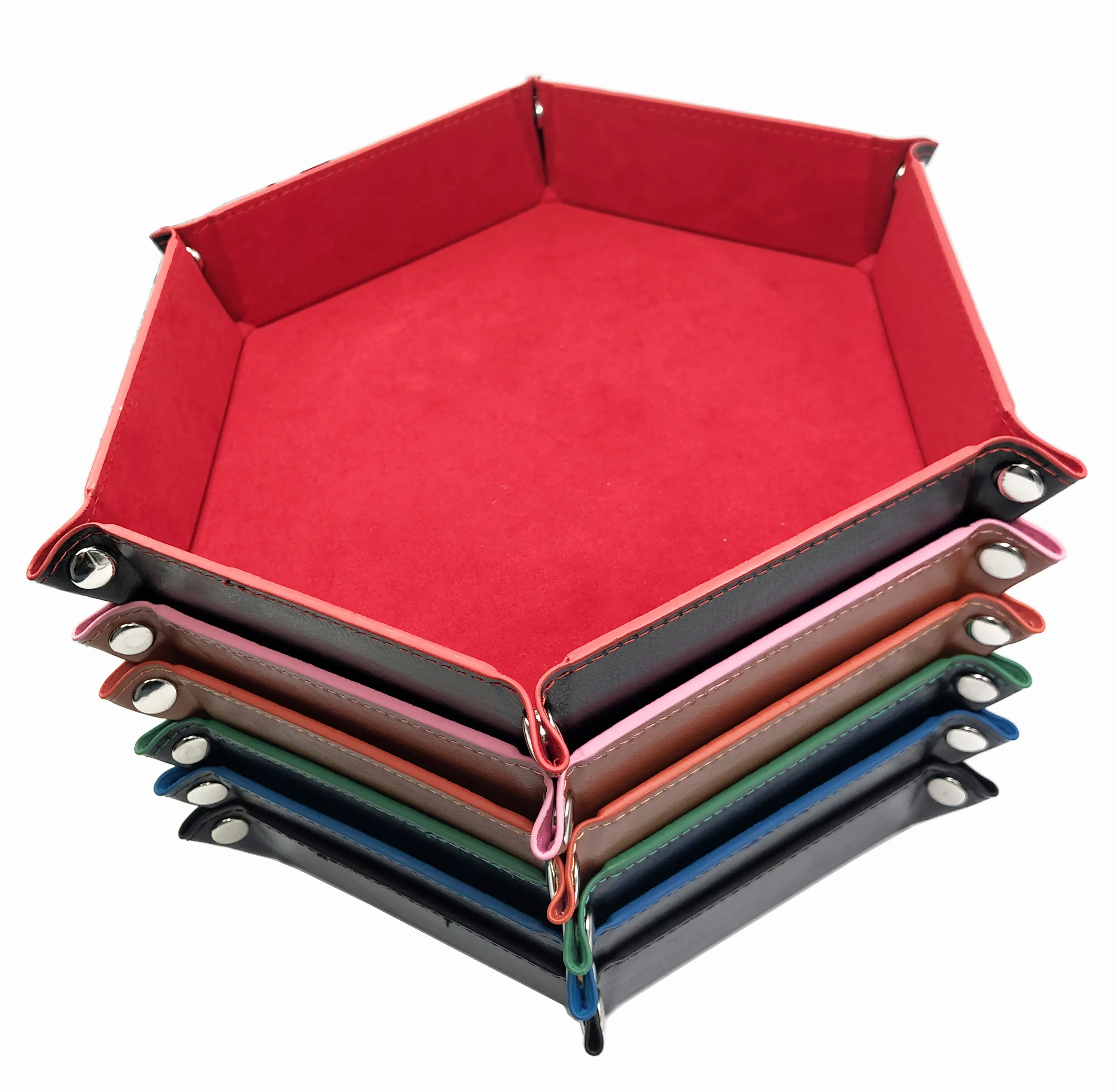 

Dice Tray Metal Dice Leather Box For Board Games, 7 color