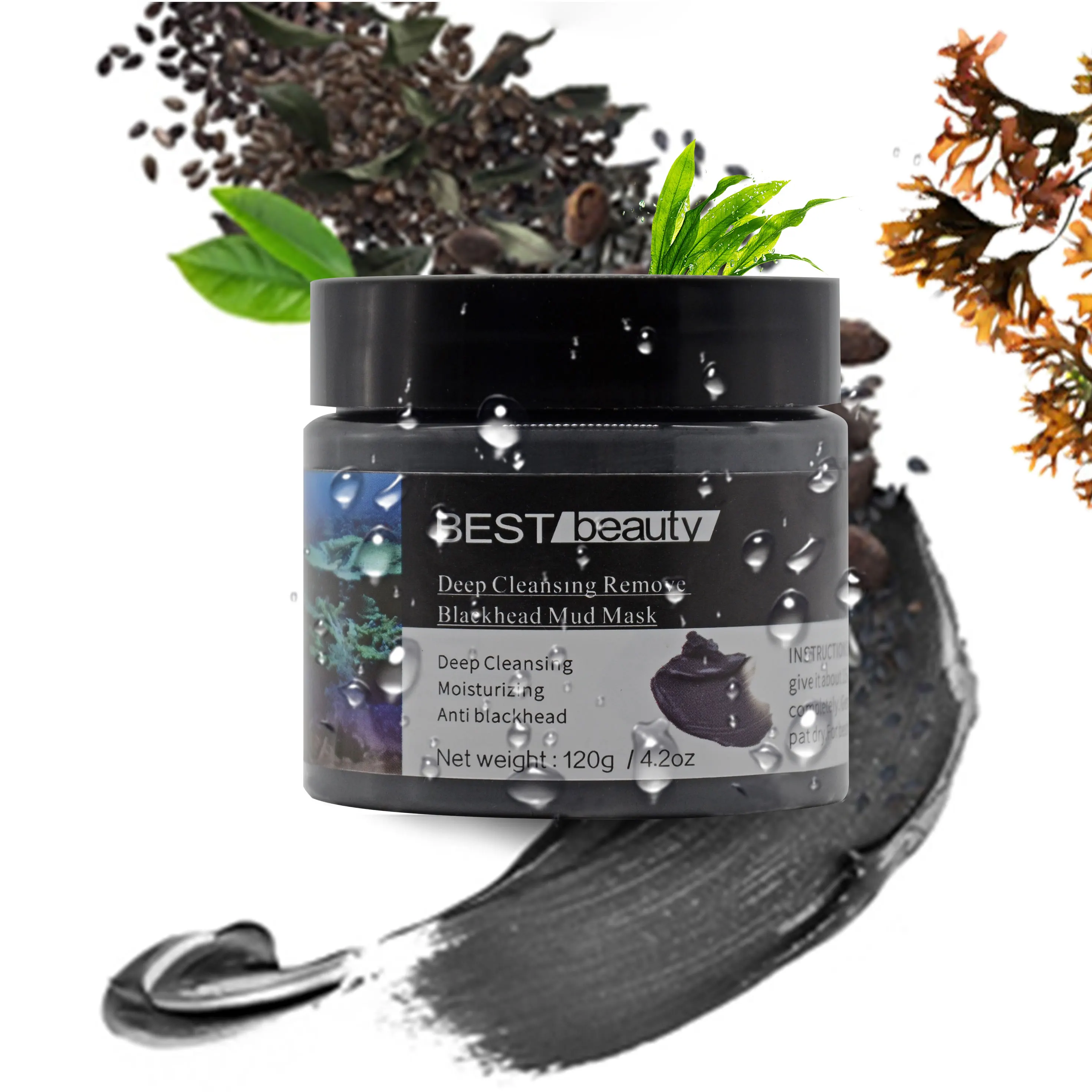 

Wholesale Deep Cleansing Remove Blackhead Moisturizing Mud Facial Mask