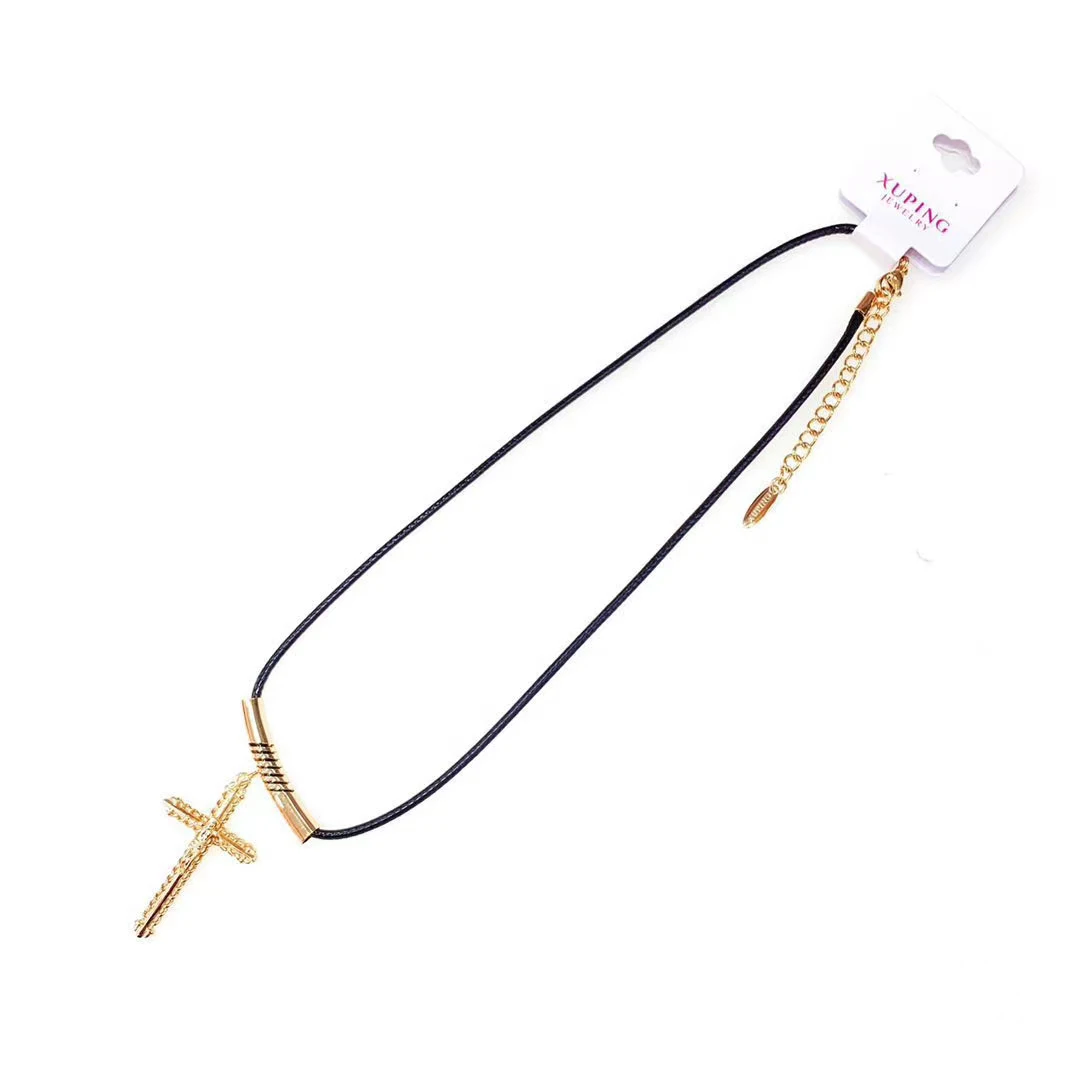 

A01 Xuping Simple Fashion Cross Pendant Necklace,Rosary Choker Necklaces