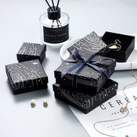 

Wholesale Ring Boxes Black Starry Sky Cardboard Velvet Foam Inserts Jewelry Box Case