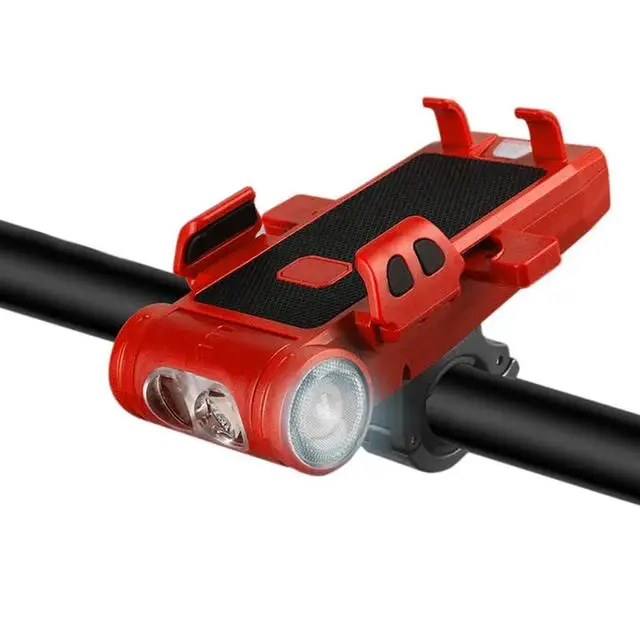 

Bicycle Light Multi-Function 5 In 1 Bike Front Light MTB Headlight Phone Holder Bracket Speaker Power Bank Lamp Bike Horn