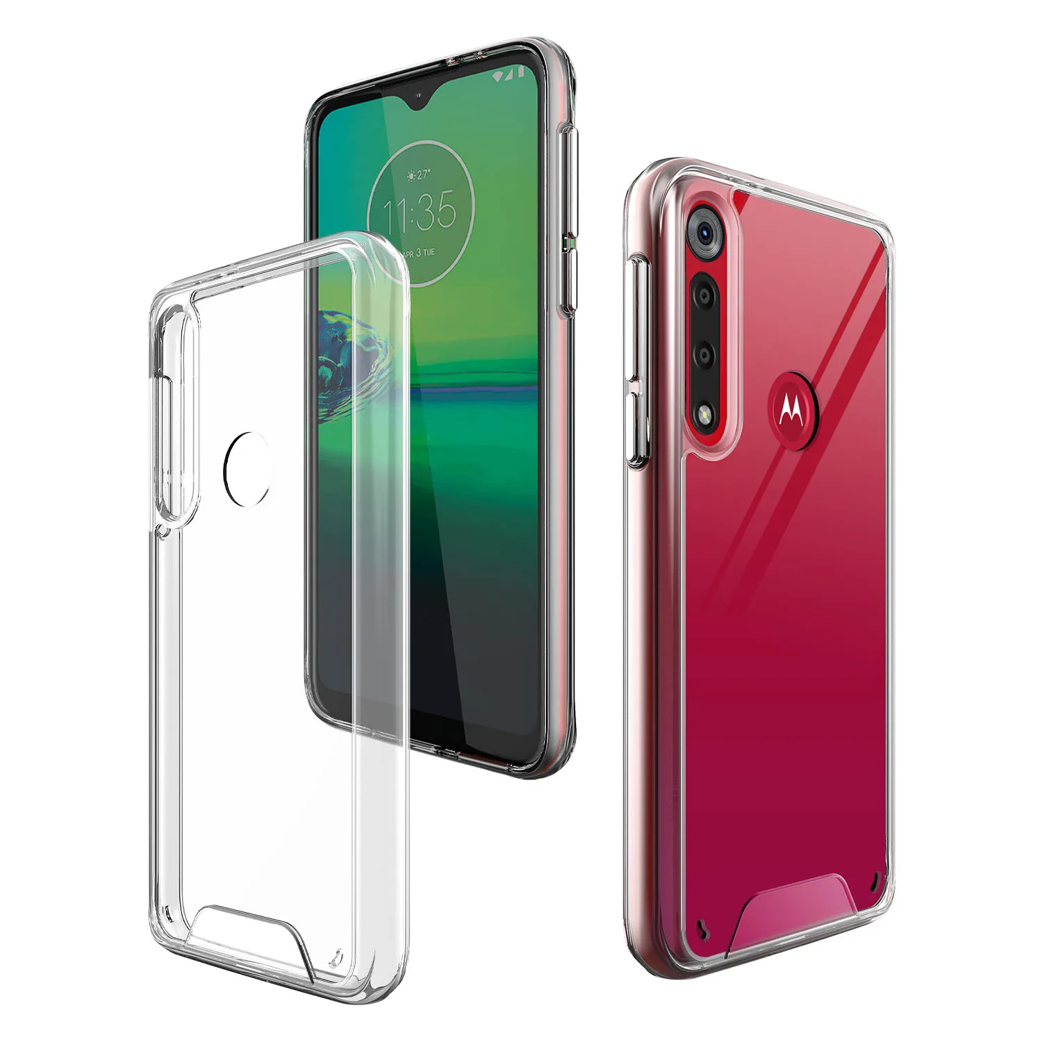 

Amazon Hot Transparent Clear Shockproof TPU PC Bumper Phone Case Back Cover for xiaomi 9C/note 10 lite, As picture